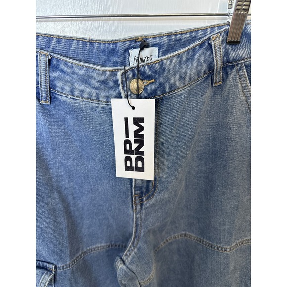 Princess Polly Tamba Denim Cargo Jeans Skater High Waist Wide Leg Size 6 NWT - Picture 5 of 6